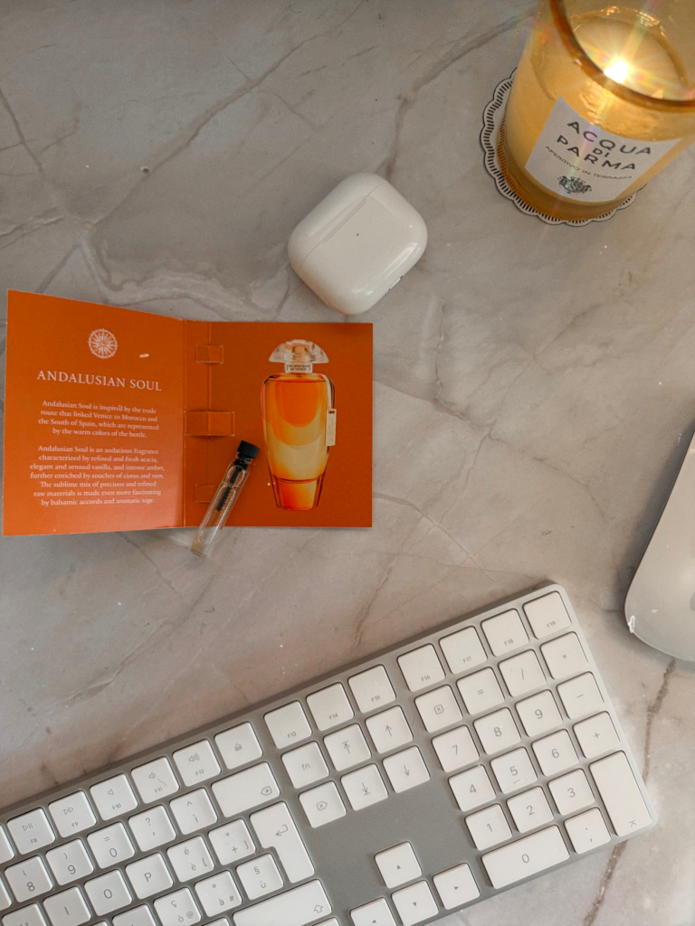 Andalusian Soul sample tested for this review beside its presentation card
