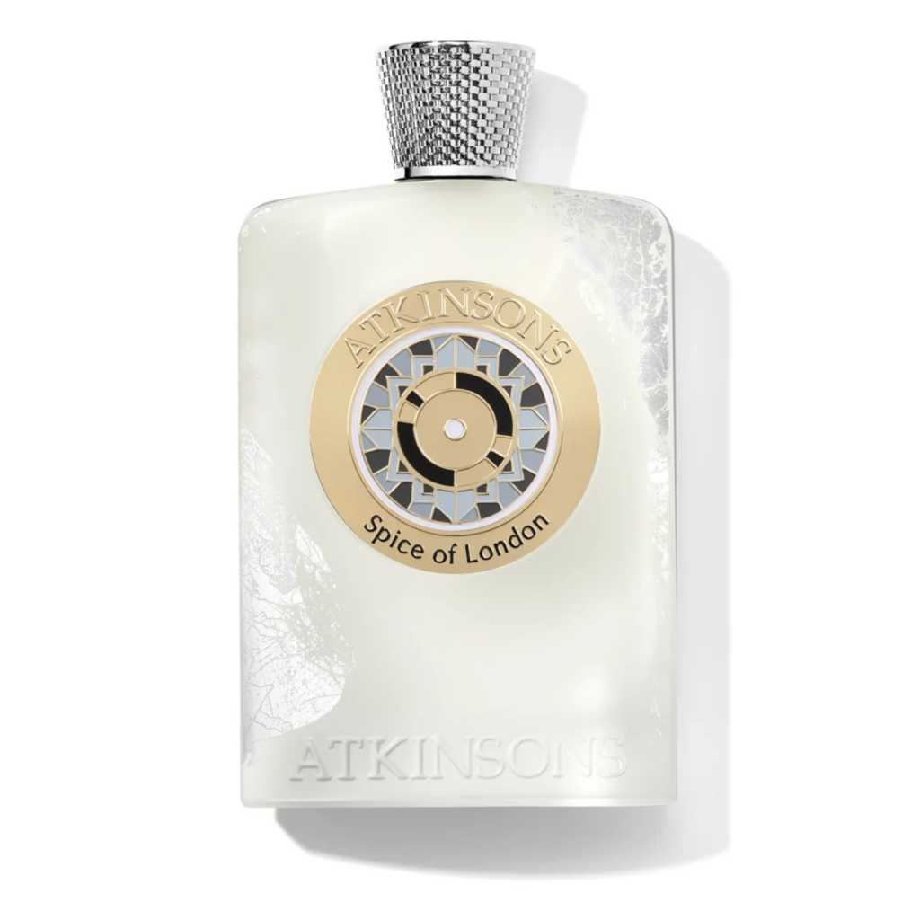 Atkinsons Spice of London Parfum Intense frosted white bottle.