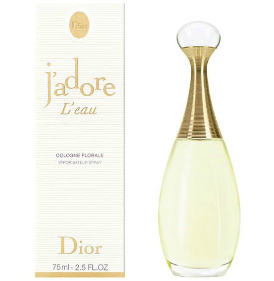 Dior J'adore L'eau Cologne Florale 75 ml bottle and white box