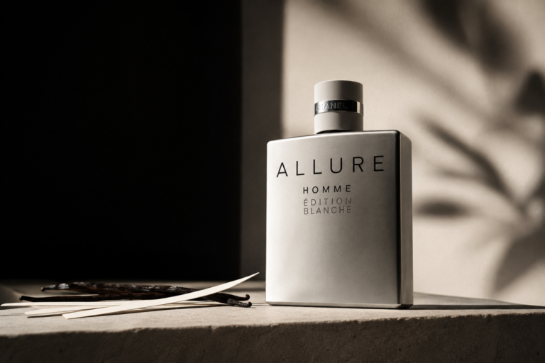 CHANEL Allure Homme Édition Blanche representing the olfactory legacy of perfumer Jacques Polge