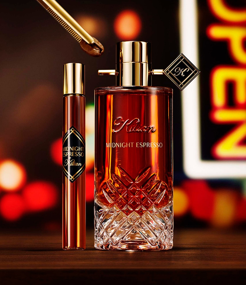 Kilian Midnight Espresso perfume with coffee beans