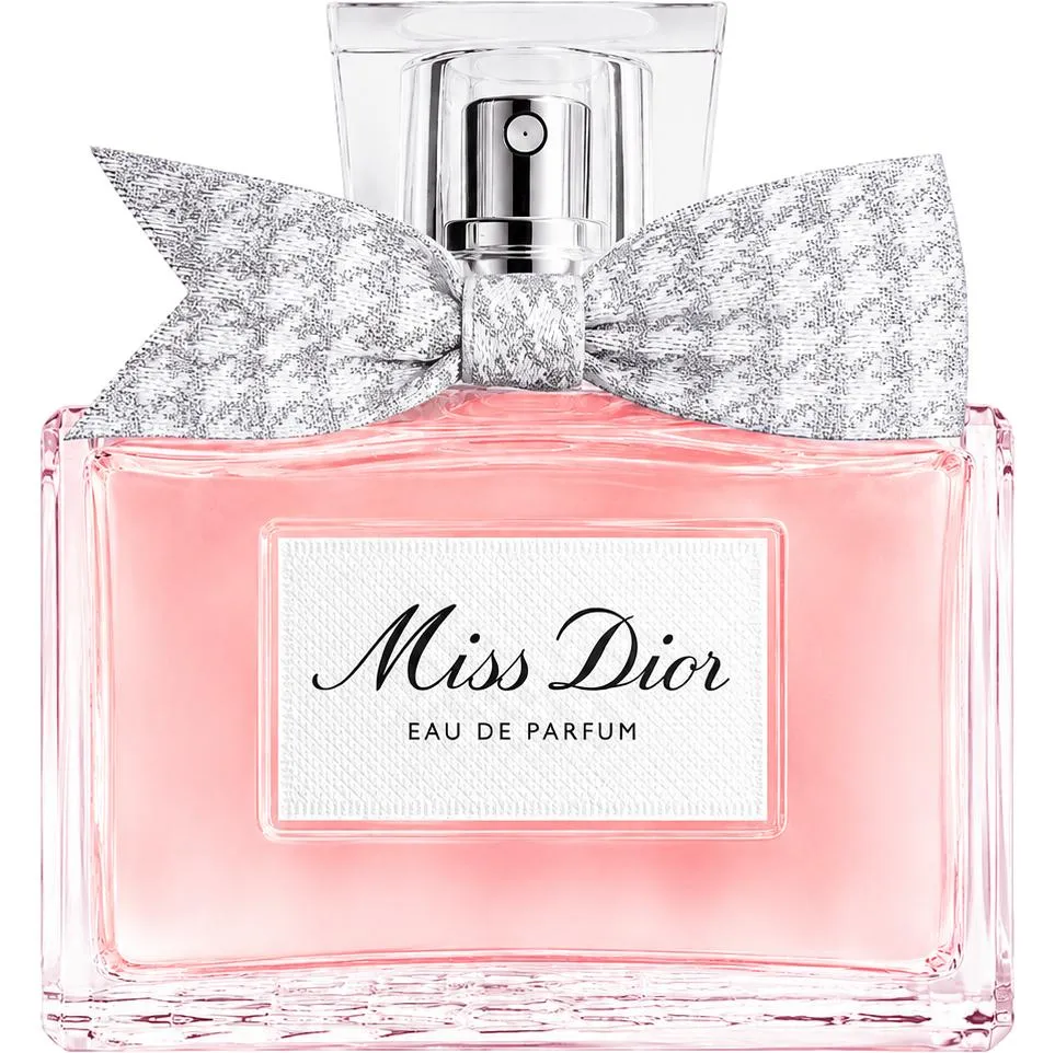 Miss Dior Eau de Parfum 2026 pink bottle with silver couture bow