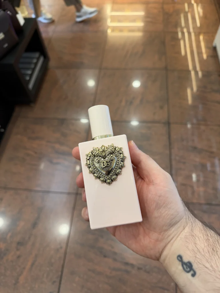 My Devotion review: Dolce & Gabbana fragrance bottle photographed in store