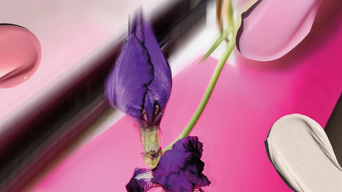 Pitti Fragranze 2026 Cura campaign visual featuring purple iris flowers