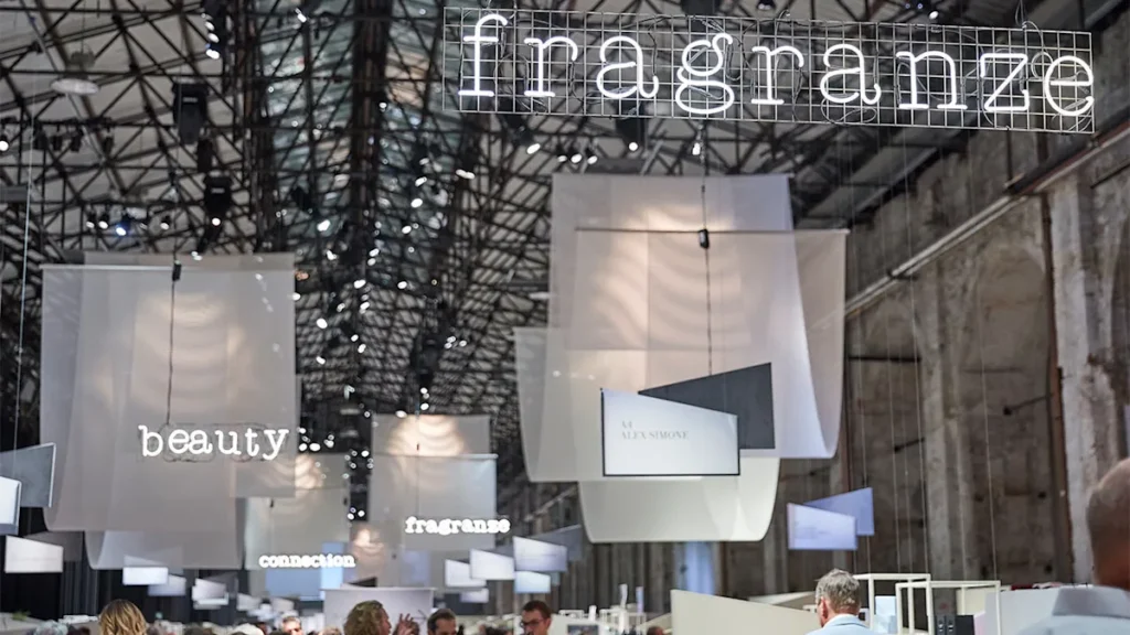 Pitti Fragranze exhibition inside Stazione Leopolda in Florence