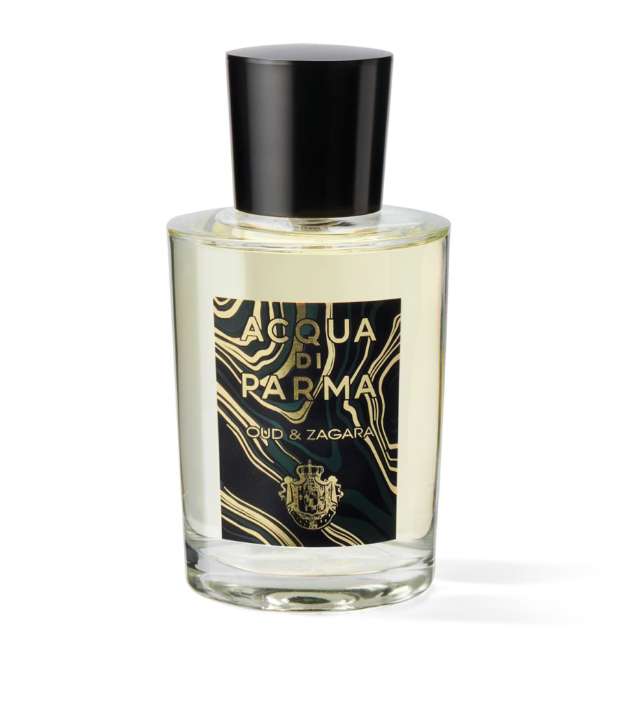Acqua di Parma Oud & Zagara Eau de Parfum bottle with green and gold label