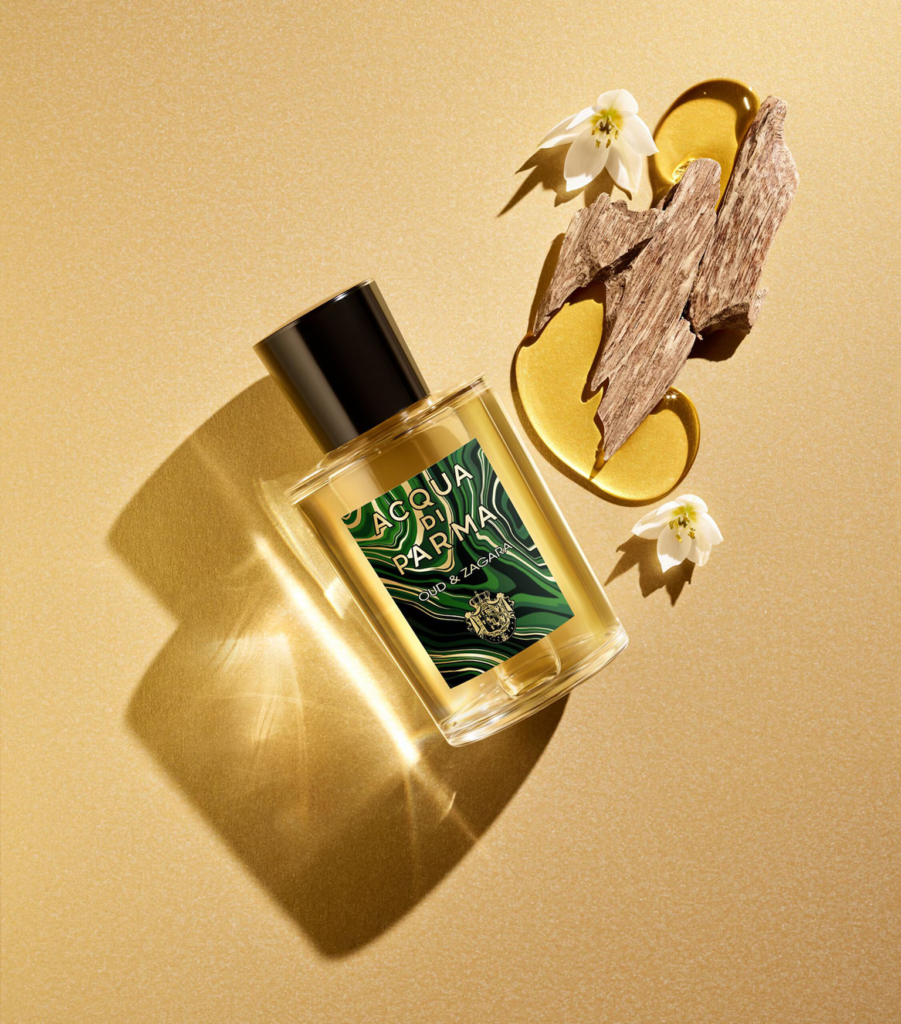 Acqua di Parma Oud & Zagara Harrods exclusive with orange blossoms and oud wood in a promotional image