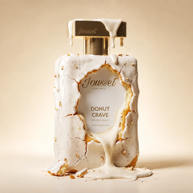 Jousset Donut Crave Frosted Vanilla bottle covered in vanilla icing and pastry