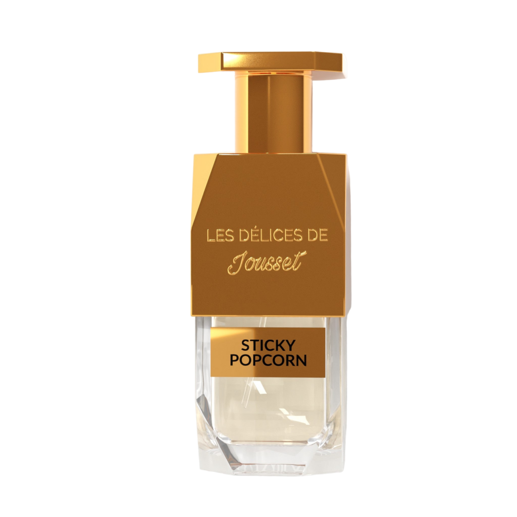Jousset Sticky Popcorn Extrait de Parfum bottle by perfumer Jimmy Bodin