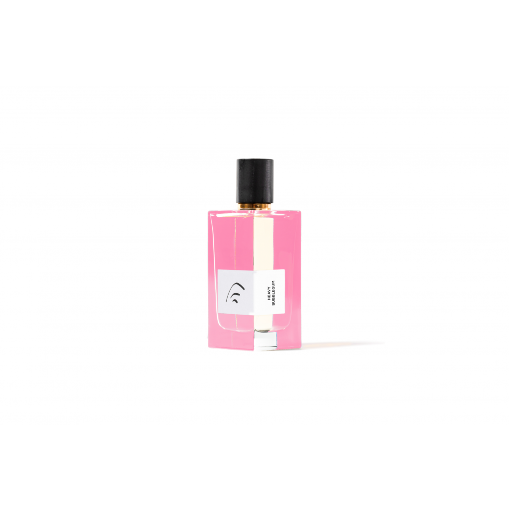 Pink Heavy Bubblegum Eau de Parfum bottle on a white background