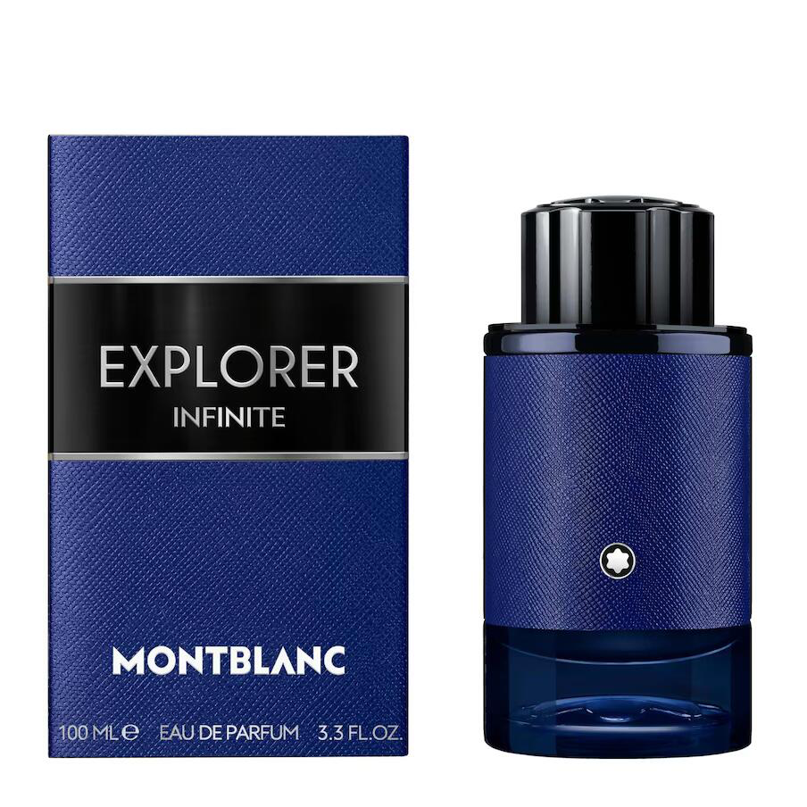 Montblanc Explorer Infinite Eau de Parfum bottle and blue box