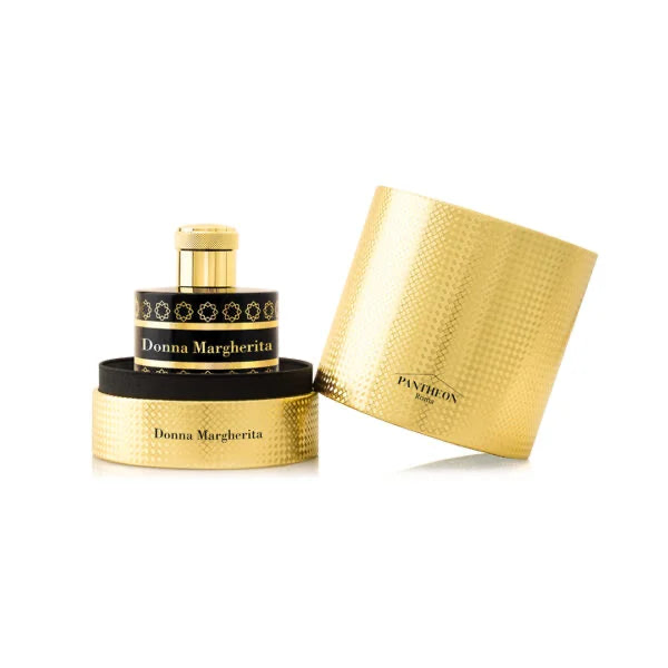 Pantheon Roma Donna Margherita perfume bottle and gold presentation box
