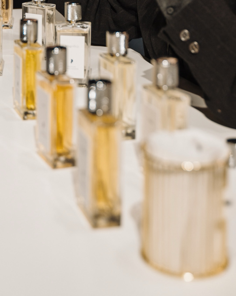 Profumi di Polignano fragrances displayed at a perfume event