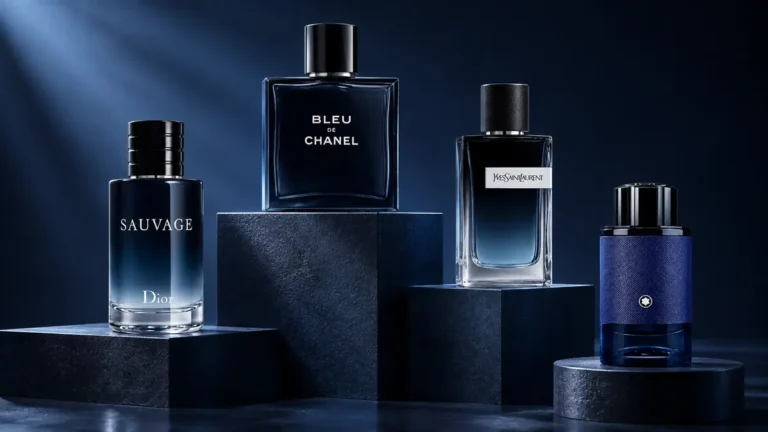 What is a blue fragrance: Dior Sauvage, Bleu de Chanel, YSL Y and Montblanc Explorer Infinite