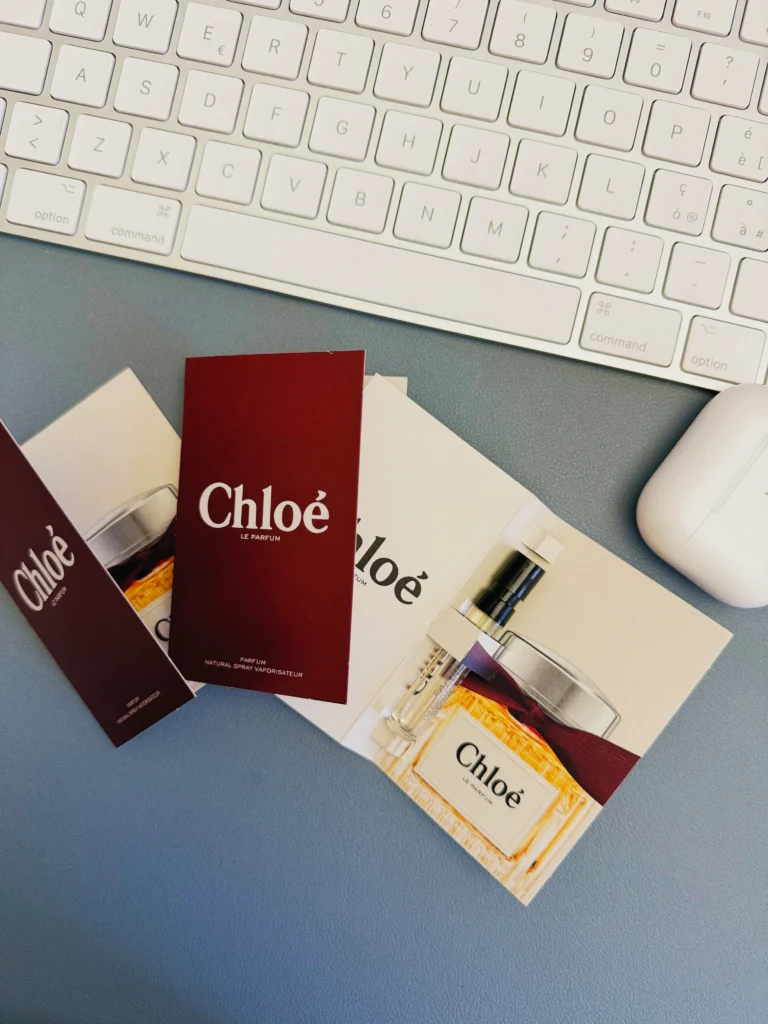 Chloé Le Parfum perfume samples used for personal fragrance testing