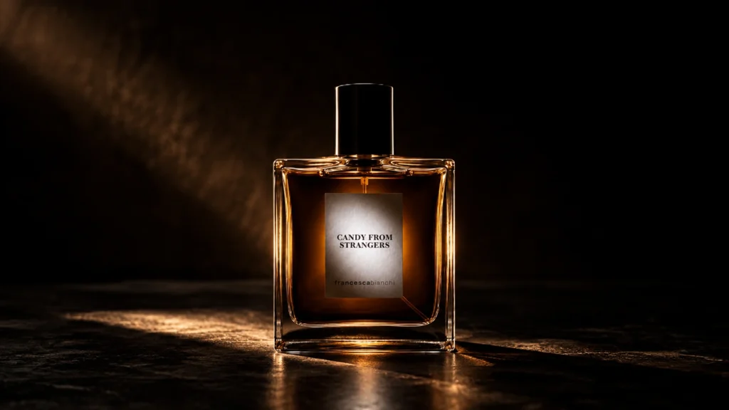 Candy from Strangers by Francesca Bianchi Perfumes in a dark editorial setting