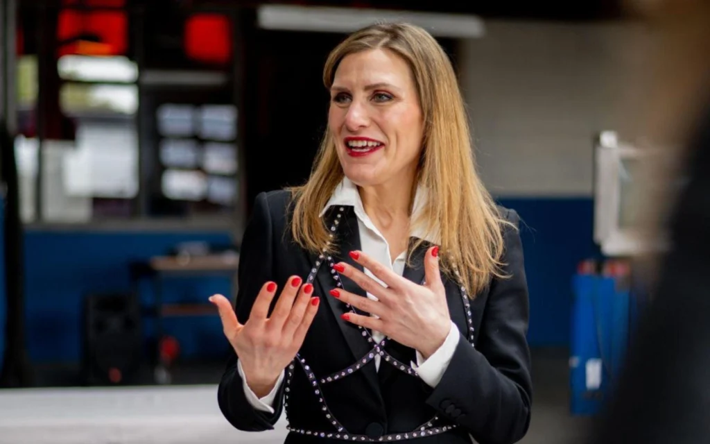 Perfumer Francesca Bianchi speaking during an interview